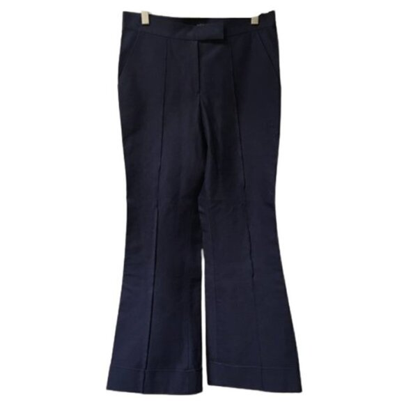 AWSS Navy Blue Ribbed Flare Pants - Picture 1 of 8